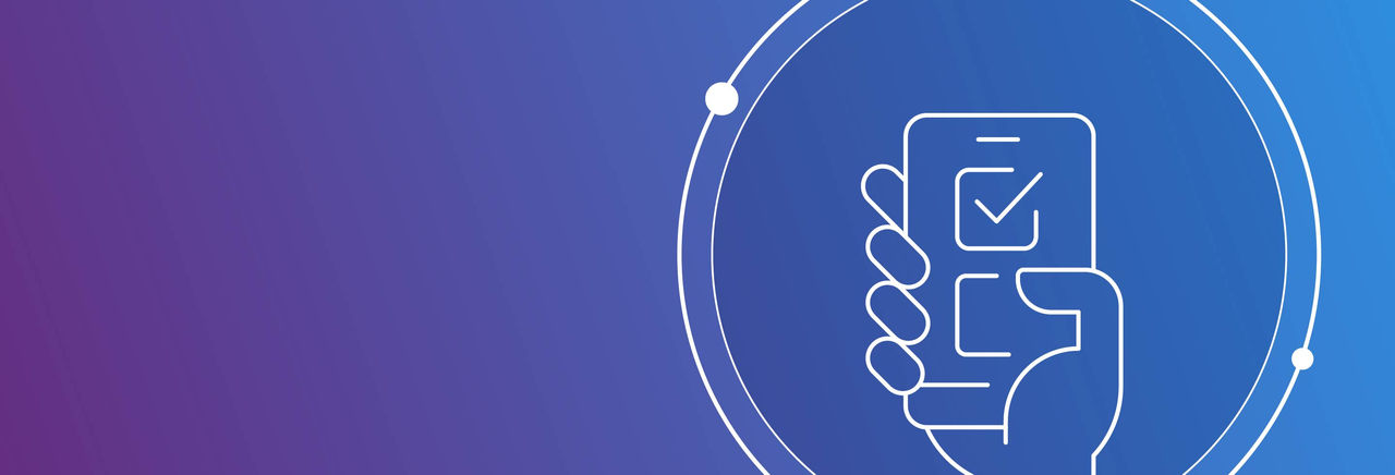 drawing of hand holding mobile phone